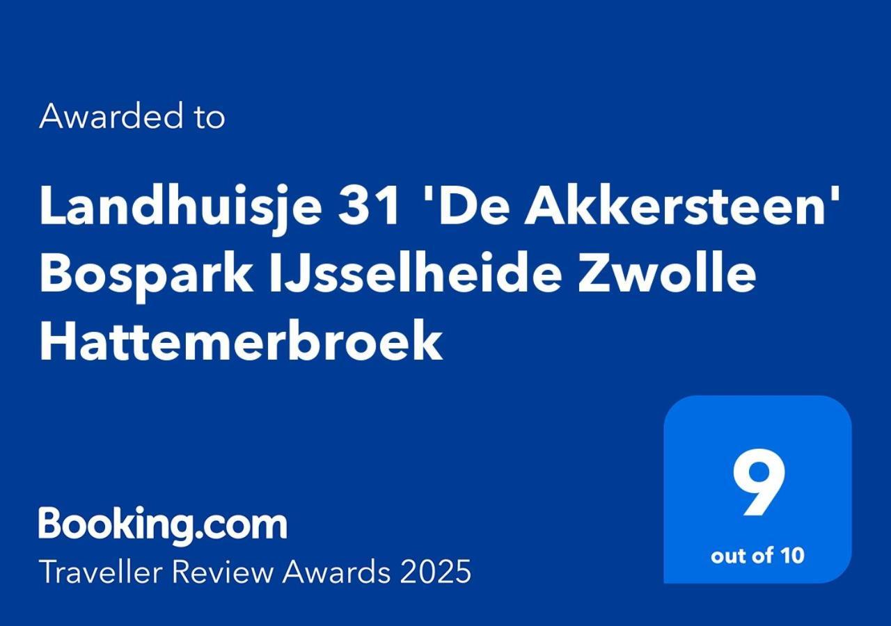 Landhuisje 31 'De Akkersteen' Bospark Ijsselheide Zwolle Hattemerbroek Luaran gambar